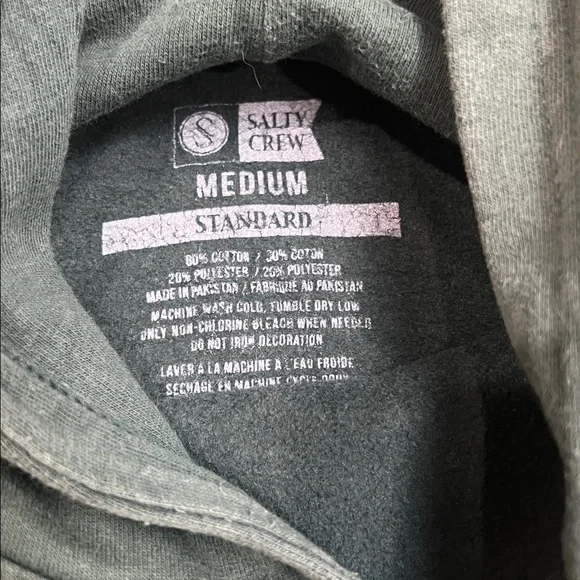 Salty Crew Boys Green Sweatshirt Size Medium - Picture 3 of 7